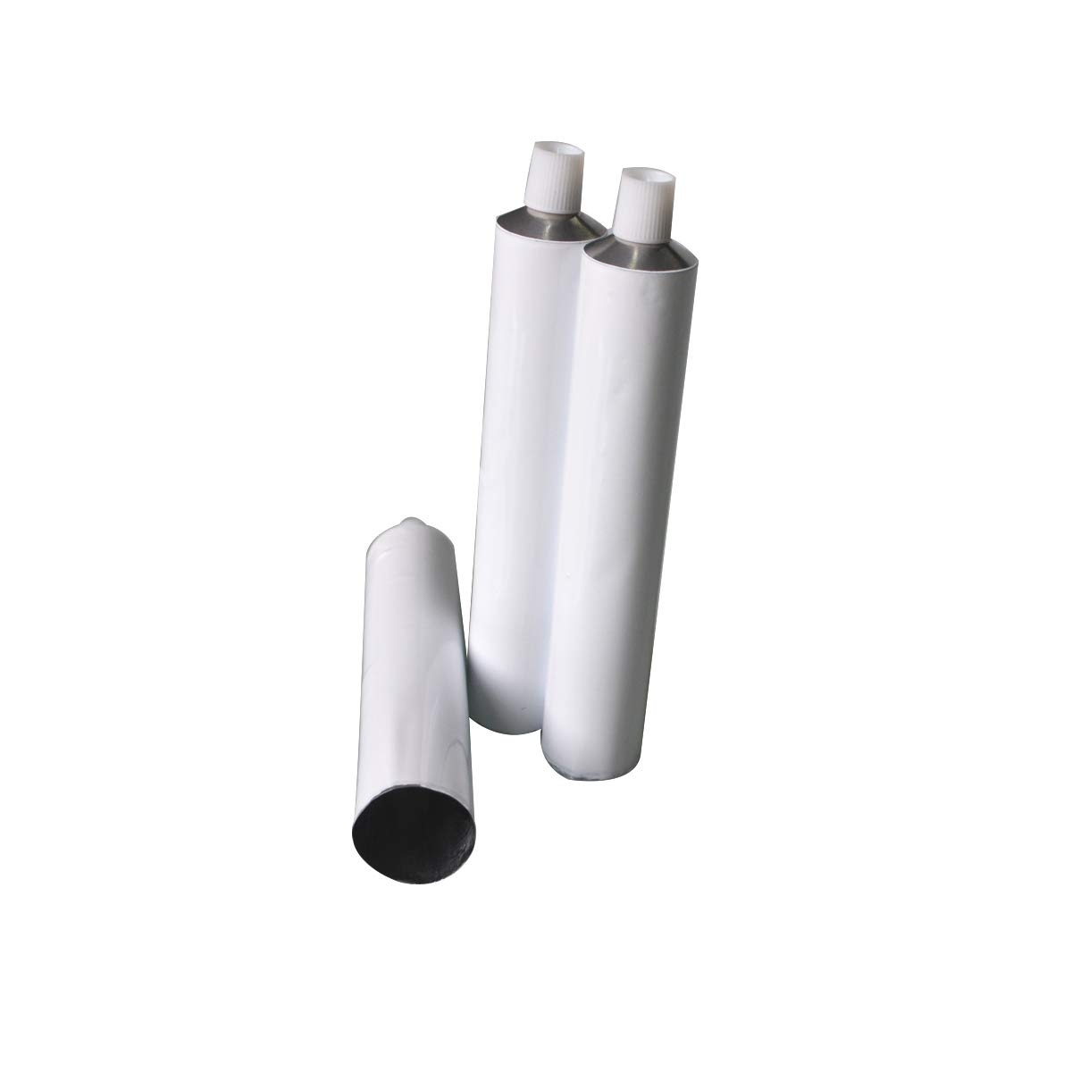 200 szt. 50 ml białe aluminium puste rurki do pasty do zębów kosmetyki butelki do wielokrotnego napełniania z nasadką igłową nieuszczelnione hurt