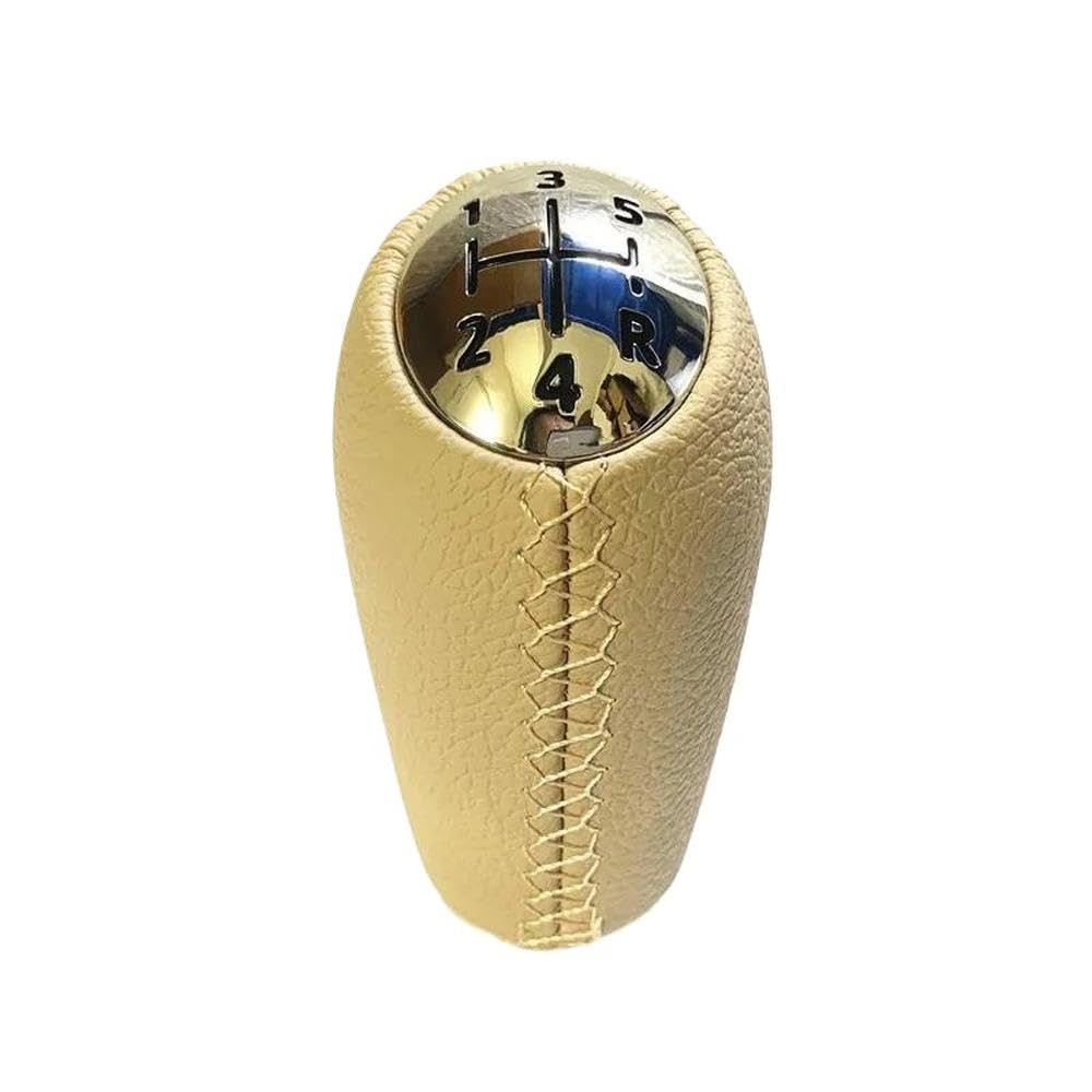 Ydxherta Chrome Cap Beige Gear Shift Knob For Renault Scenic Ii Mk2 Megane 2 Mk2 Mk Clio Iii Mk3 Chromed Matte Cap Shifter Stick Headball Mt Auto Parts(Chrome Cap)