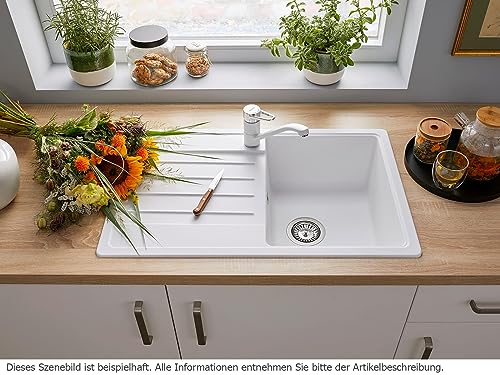 Évier en granit blanc BLANCO Legra 45 S Silgranit design épuré