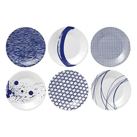 Royal Doulton Pacific Mixed Patterns Accent Plates Set of 6 Cover