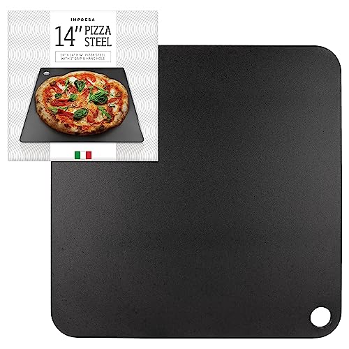 Steel Pizza Stone For Oven, Professional Pizza Stone Made From Solid Steel, 14"X14" Unbreakable Thick Steel Baking Stone For Pizza And Bread, Create A Pizzeria Style Crust At Home #TOP5