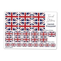 A5 Sticker Sheet United Kingdom Flag Vinyl Stickers - Union Jack UK GB England Travel Holiday School Scrapbooking 5cm | 3cm | 2cm #81426