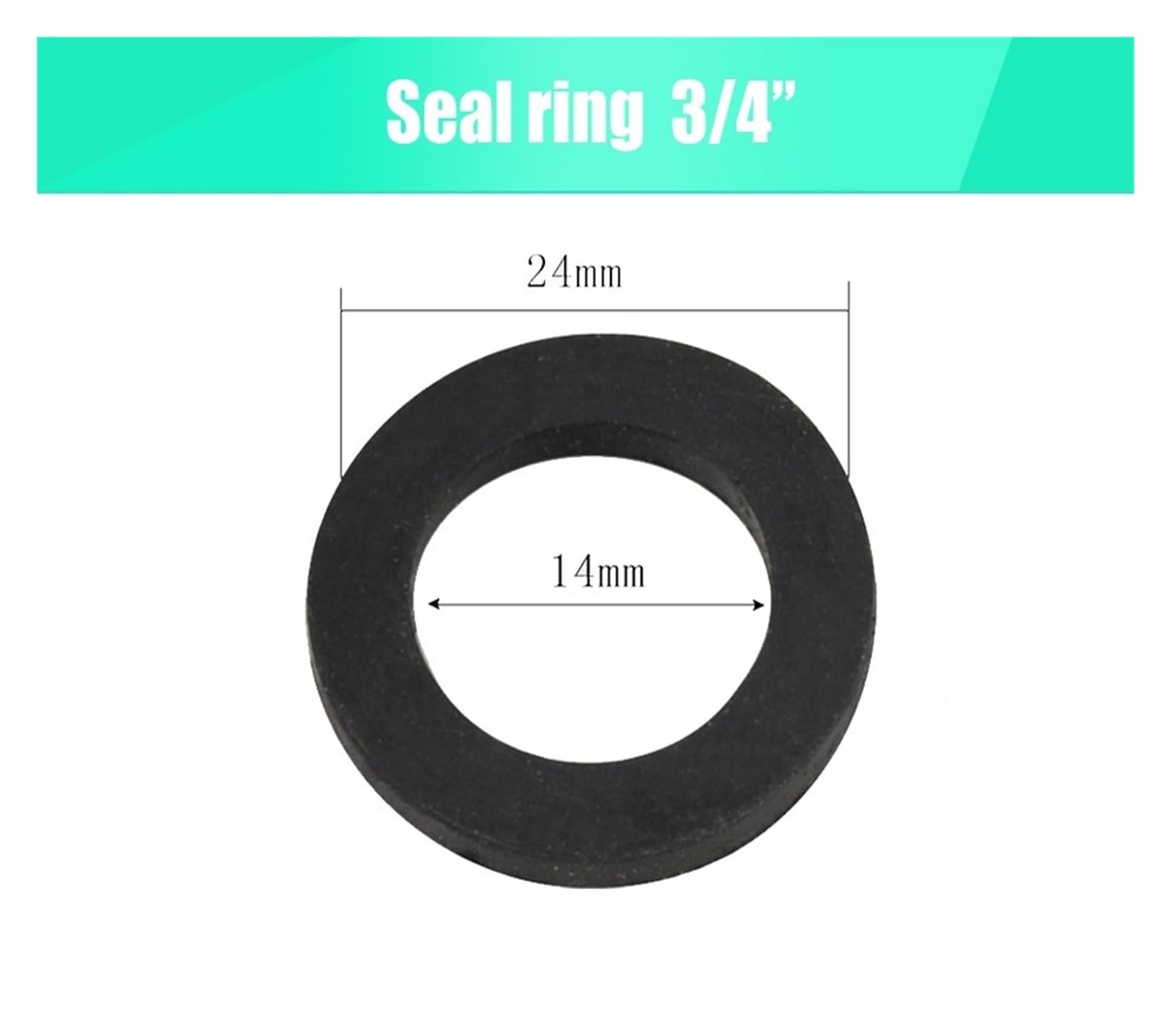 1/2 "3/4" 1 "junta tórica de goma for ducha, manguera de plomería, juego de juntas de sellado for agua, 10 Uds., 50 Uds. Dn15 Dn20 Dn25(24mm,200pcs)