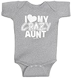 Threadrock Unisex Baby I Love My Crazy Aunt Bodysuit