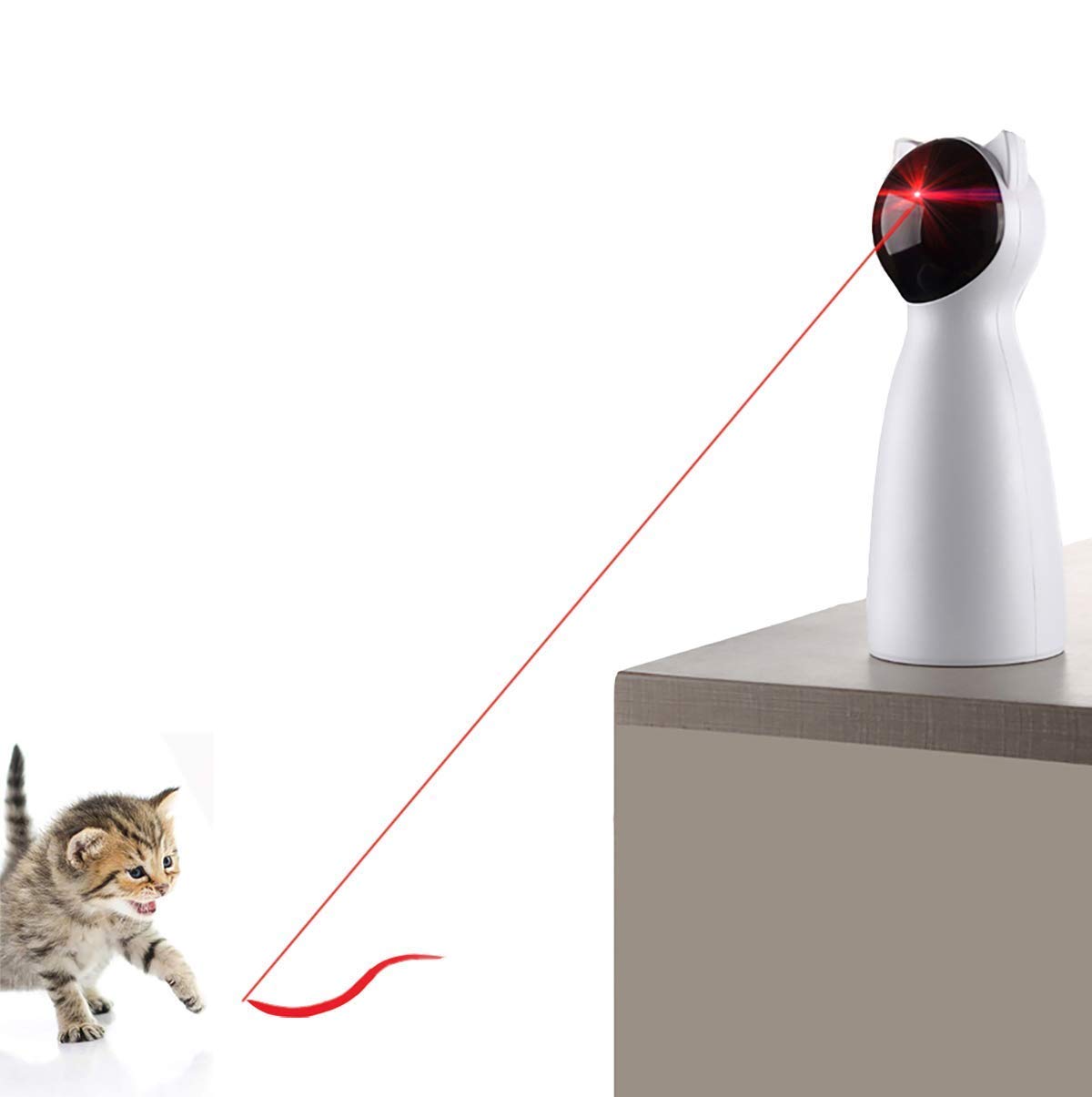 N/H Fire Vibe Automatic Interactive Laser Cat Toy 2 Play Modes Adjustable Laser