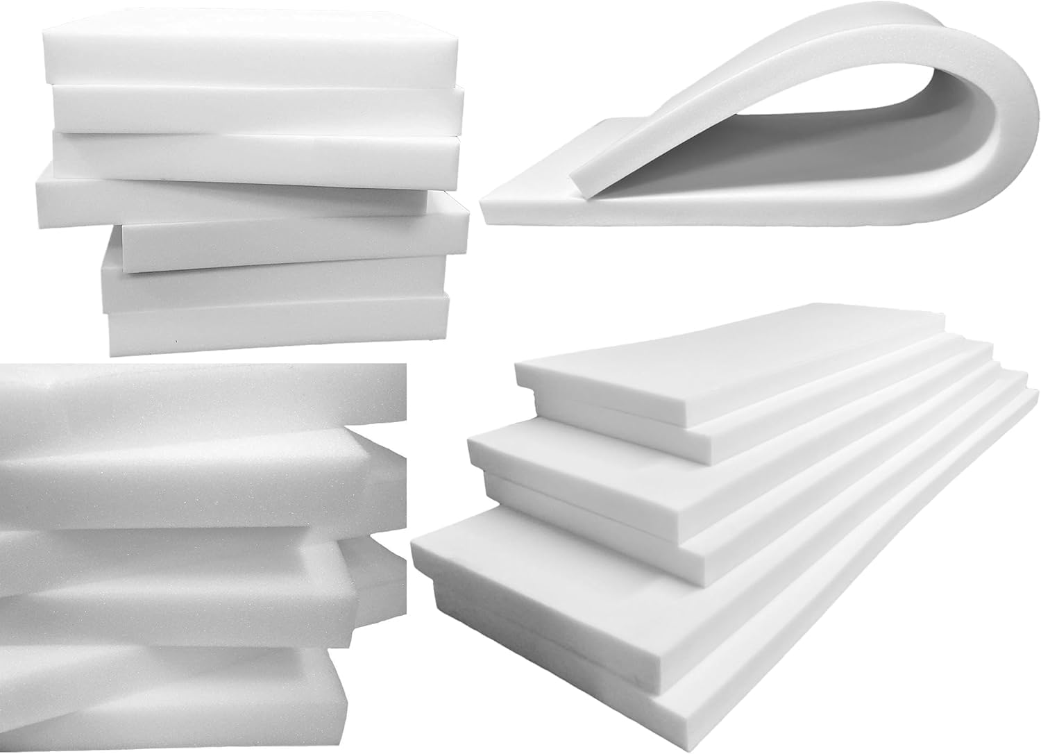 A ATH COLLECTION Upholstery Foam Sheet Premium Quality Cut to Any Size for All type Cushioning Bench, Stool | Window Seat Pads | Sofa, Dinning Chair Pads Replacement Pet Bed (80"x20"x1" Inch)