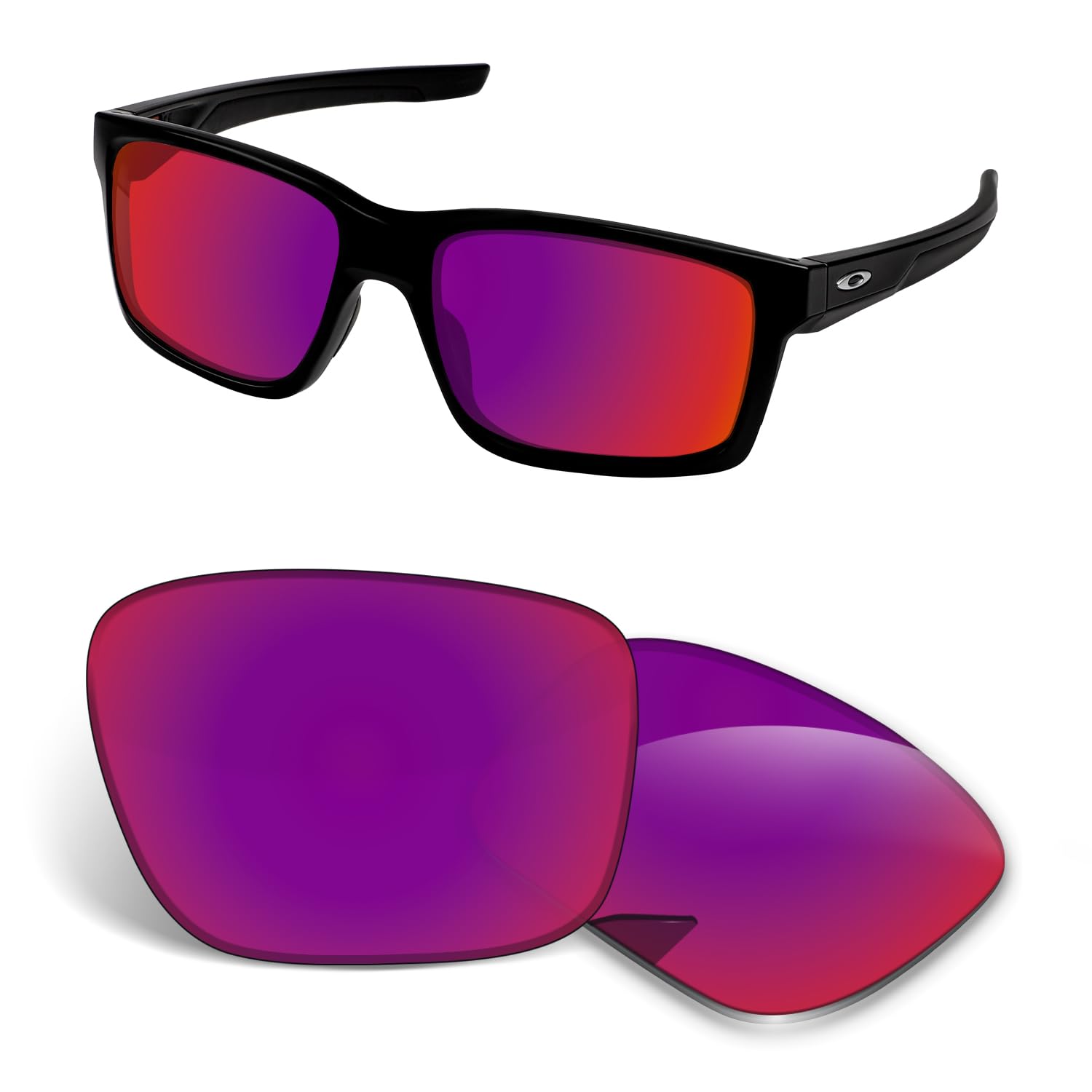 Lentes de repuesto de 1,5 mm compatibles con gafas de sol Oakley Mainlink OO9264 de 57 mm, antiarañazos y resistentes a los impactos