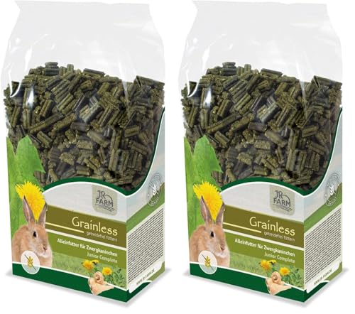 JR FARM Grainless Complete Junior Zwergkaninchen 1000 g (Packung mit 2)