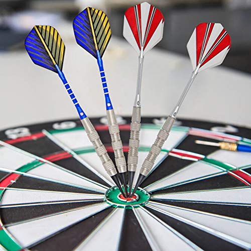 Dart Flight, Andoer Conjunto de 12 unidades de dardos para dardos com 100 unidades de peças sobressa