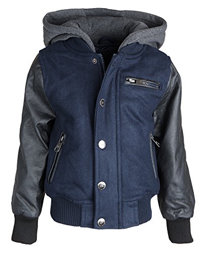 URBAN REPUBLIC Boys' Faux Leather Jacket with Fleece Lined Hood3