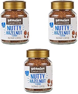 Beanies Nutty Hazelnut Flavour Instant Coffee 50g, 3 Pack