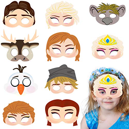 BeYumi 20Pcs Elsa Anna Princess Masks Set Frozen Theme Party Costume Mask Cosplay