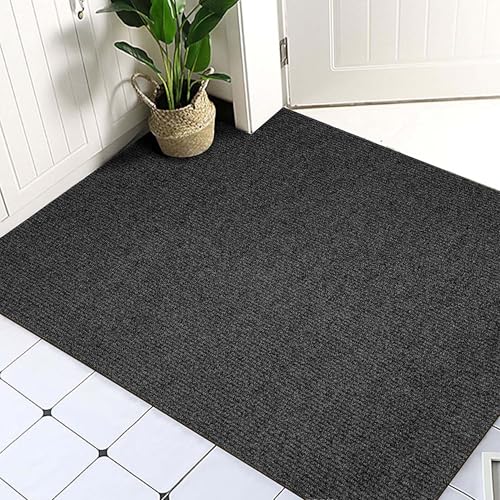 jxgzyy Runner Rugs 3' x 5', Non Slip Entrance Doormat, 0.25” Thickness Indoor Outdoor Carpet Runner with Rubber Backing, Waterproof Custom Size Heavy Duty Floor Mat for Hallway Laundry Patio