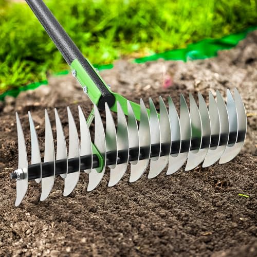 Rastrillo de jardín con mango ajustable de 51 pulgadas miniatura 1