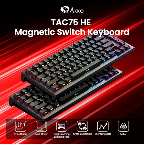 Akko TAC75 HE Tastatur 75% Hall Effekt Magnetschalter Rapid Trigger 8K – Ansicht 2