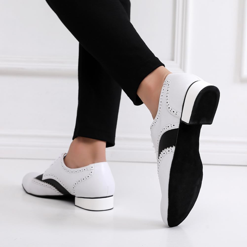 SWDZM Scarpe da Ballo Salsa Uomo Suola Scamosciato per Salsa Tango Jazz di Pratica di Danza Scarpe