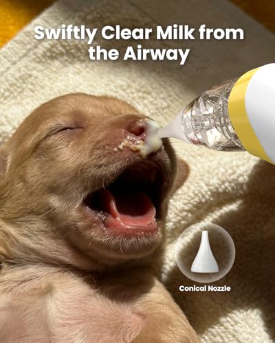 Image of GROWNSY Electric Nasal Aspirator for Pet, Whisper-Quiet Nose & Ear Suction for Dogs, Cats, Puppies & Kittens, Adjustable Suction, Food-Grade Silicone, Relieve Congestion, Clear Milk, Clean Ears
