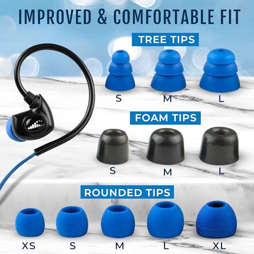 H2O Audio SURGE SX10 Waterproof IPX8 Headphones -(Short Cord Design), In-Ear Noise Cancelling Earbuds for Swimming Running - Image 4
