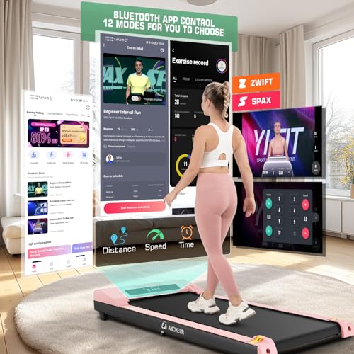 Image of ANCHEER Walking Pads, 2 in 1 Under Desk Treadmill 2.5HP Compact Running Machine with Remote Control, 300lbs Weight Capacity for Home /Gym /Office,Ultra-Quiet, Installation-Free