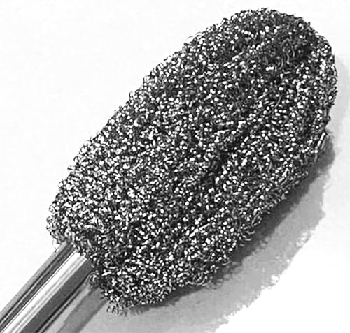 Image of Long Handle Steel Wire Ball, 2 Pcs 12.5 Inch Stainless Steel Ball Brush for Pot, Bottle and Closestool (2)