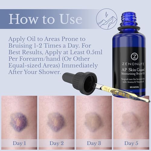 Zenon Life Arnica Oil Bruise Oil Ultra-Concentrated Vitamin K; Glide-On Non-Sticky Alternative To Bruise Cream. Fast Recovery For Thin Skin thumb #4