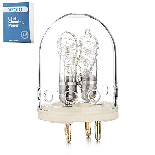 AD600 600 WS Ampoule nue de remplacement flash pour Godox AD600 / AD600M / AD600B / AD600BM plein air / AD-H600 / AD-H600B bras d'extension d’ampoule flash + VFOTO papier de nettoyage pour verre