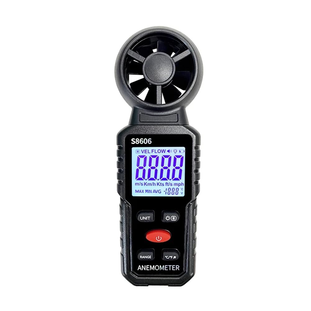 JAVERGGN S8606 Anemometer Wind Meter Tester Measuring Air Indoor Outdoor Wind Speed Temperature Volume Sensing High