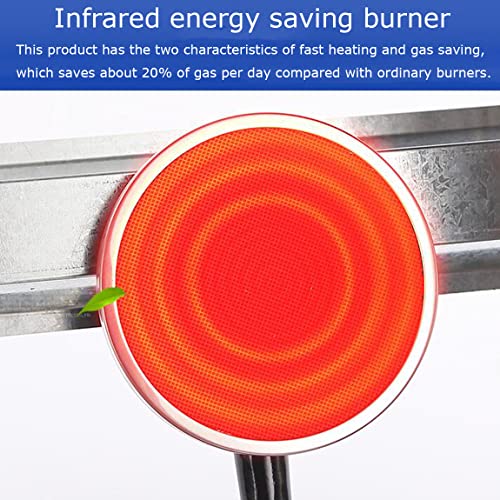 Gewerbliche Gas Fritteuse, Edelstahl Fritteuse, 12L Gas Fritteuse,mit Korb und Deckeln Edelstahl-Arbeitsplatte mit Metallrohr-Fritteuse Hähnchenchips Fritteuse – Bild 8