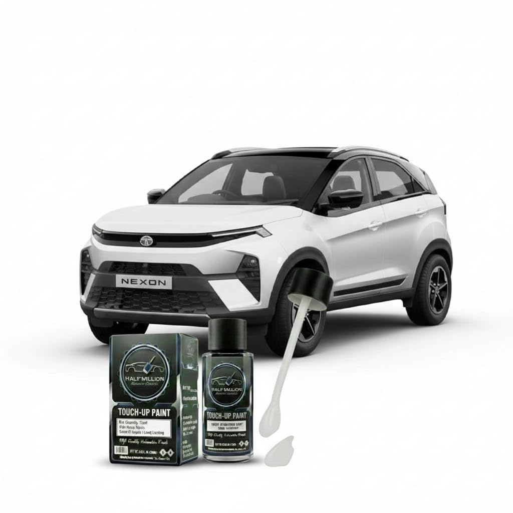 HALF MILLION® TATA NEXON (PRISTINE WHITE) Touch Up Paint Factory Quality and Matched 2k Paint | 2-In-1 Car Scratch Remover Pen | Car Paint Scratch Repair Kit for Scratches, Chips & Nicks | 12ml. [TATA NEXON (PRISTINE WHITE)]-image-6