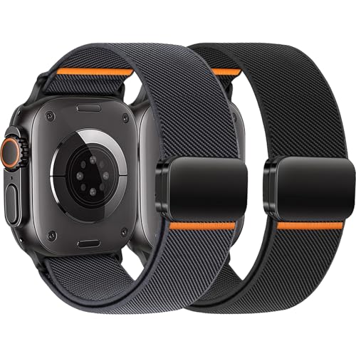 Bracelet magnétique nylon Apple Watch extensible pour éviter les chutes durant le sport