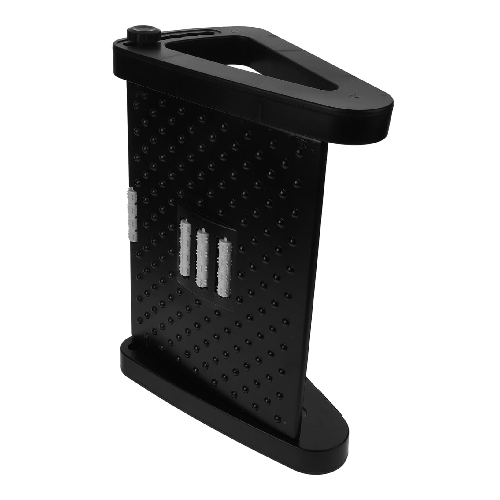 Repose-pieds de bureau réglable en plastique noir avec rouleaux de massage pour le confort