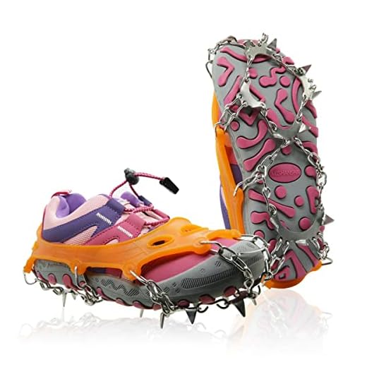 Ice Cleats for Kids, Crampons for Kids Hiking Boots & Shoes, Stainless Steel Anti Slip Traction Cleats Ice Snow Grips, Micro Spikes for Ice Fishing, Walking, Hiking &Climbing, Toys for Boys & Girls