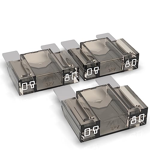 AUPROTEC Fusible à lame Maxi 20-80A, fusible enfichable d'automobile, choix : 80A ampères, blanc, 3 pièces