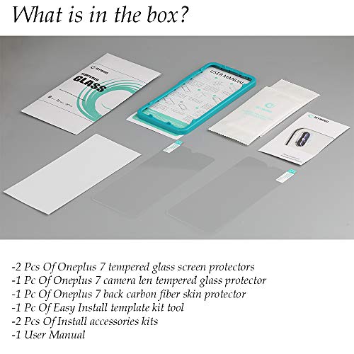 Image of Ibywind 2 Pack Screen Protector For OnePlus 7,9H Hardness Tempered Glass[Military-Grade Protection],With 1Pc Camera Lens Protector [Anti-Scratch][Anti-Shatter]
