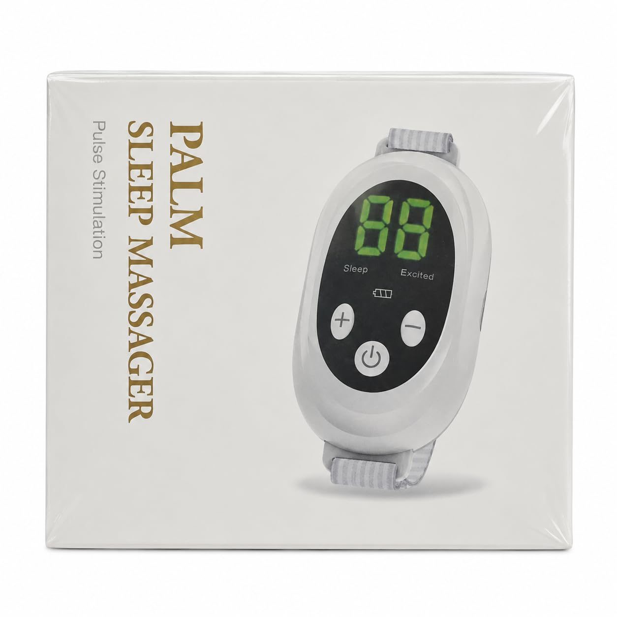 Dispositivo para Dormir y Relajarse, Masajeador de Mano EMS Antiestrés | 20 niveles de intensidad, modos Sleep y Excited, correa ajustable, autoapagado y formato portátil