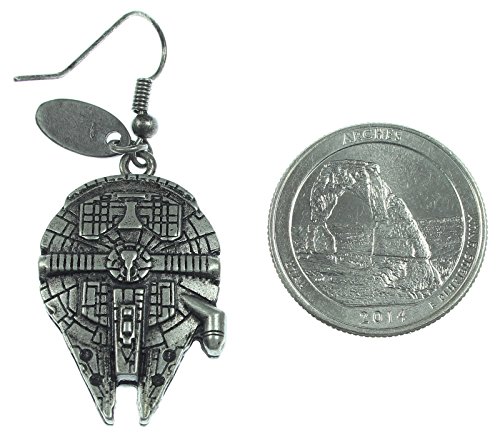 Star Wars Millennium Falcon 3D Dangle Earrings2