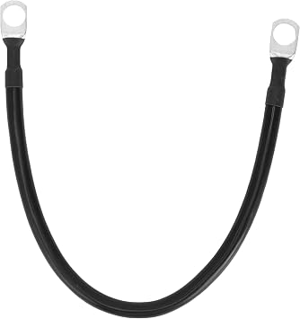 1 Pc Battery Inverter Cable 6 AWG Gauge 1FT 3/8" Lug Battery Cable Universal for Car Vehicle Boat RV Solar Tinned Copper Black