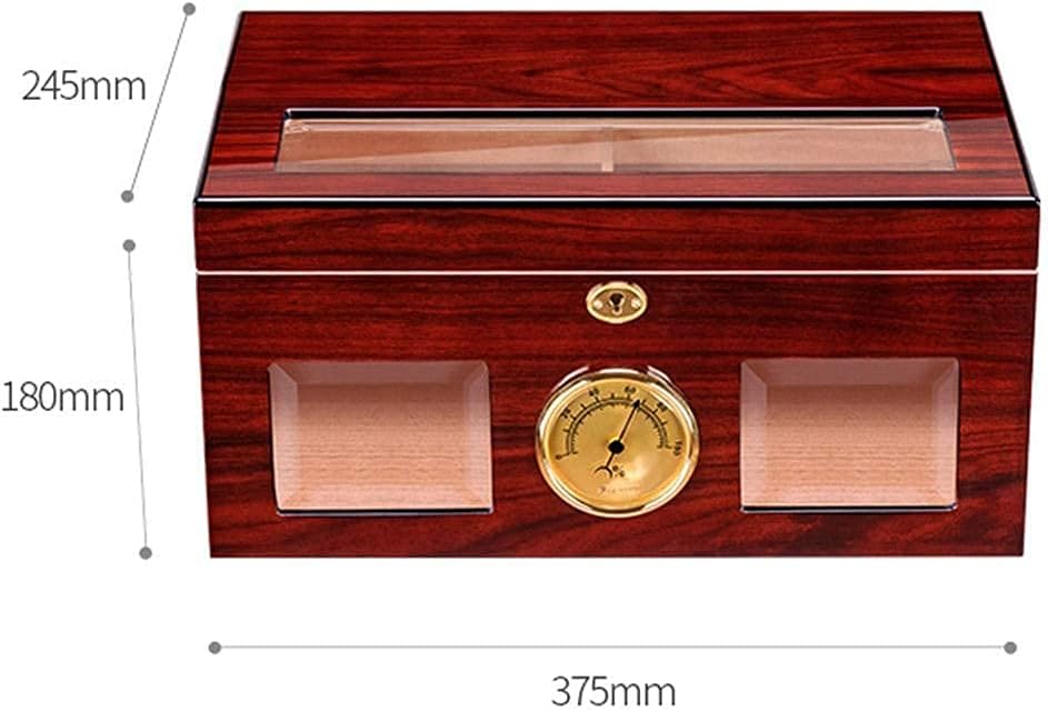 ヒュミドール150シガークーラーパインシガーモイスチャライジングキャビネットピアノペイント2つの保管エリアパースペクティブキャビネット外部湿度計 S0uxlxnccq Laoofficialgazette Gov La