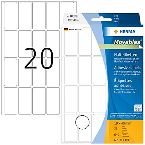 Étiquettes amovibles HERMA 10609 Cover