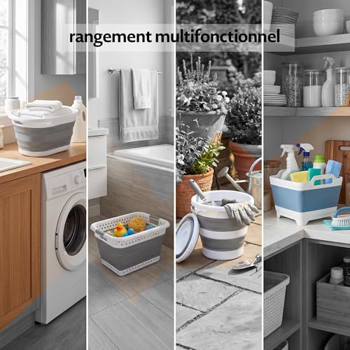 Bac de rangement pliable 24 litres pour optimiser les petits espaces