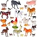 26 Pacchi Statuette di Animali da Cortile di Grandi Dimensioni Giocattolo Realistico per Animali in Plastica PVC Figure Animale in Stile Assortito Playset Figurine di Animali per Bambini