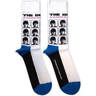 The Beatles – Socquettes motif/style Album A HARD DAY´S NIGHT – Adulte - Les Beatles, Paul McCartney, John Lennon, RIngo Starr, George Harrison