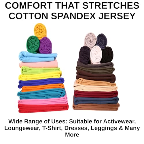 Premium 10 oz Cotton Spandex Jersey Fabric - 4-Way Stretch, 60" Wide, Ideal for Skirts, Tops, and T-Shirts - Lt. Denim, Sold by the Yard 3 Premium 10 oz Cotton Spandex Jersey Fabric - 4-Way Stretch, 60" Wide, Ideal for Skirts, Tops, and T-Shirts - Lt. Denim, Sold by the Yard - Image 2