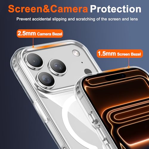 Image of for iPhone 17 Pro Case Clear with Privacy Screen Protector