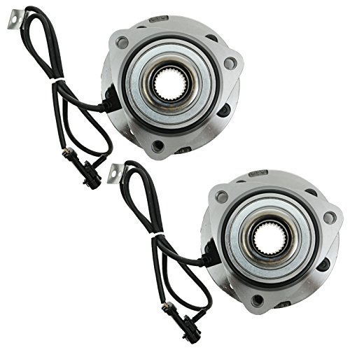 Image of TRQ 2 Piece Front Wheel Bearing & Hub Assembly Set Compatible with 1997-2005 Chevrolet Blazer 1997-2004 S10 1997-2001 GMC Jimmy Sonoma 1998-2000 Isuzu Hombre Oldsmobile Bravada