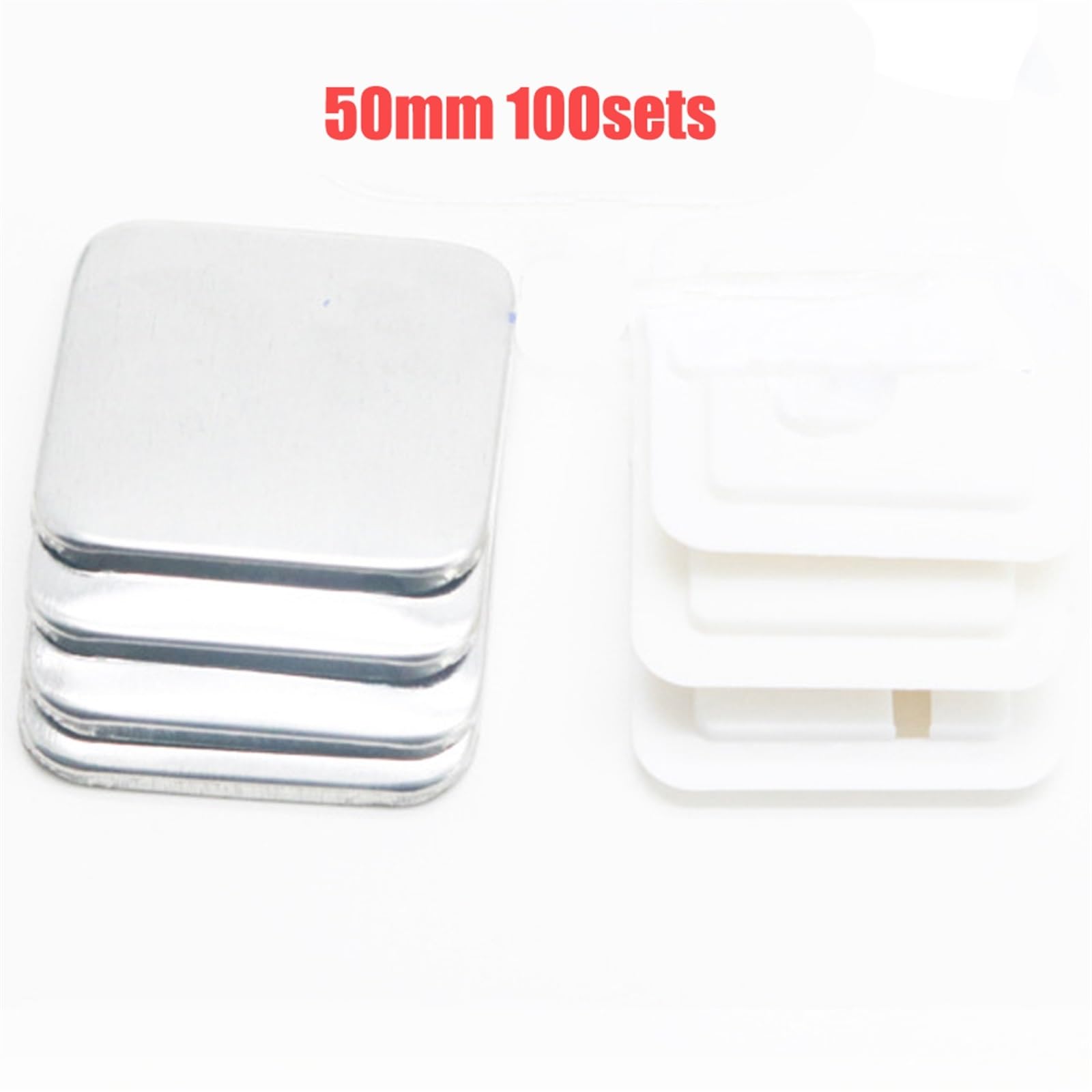 100 pièces/ensemble carré feuille de plastique Badge 35mm consommables Badge consommables Badge Machine bricolage matériaux vierges Badge accessoires