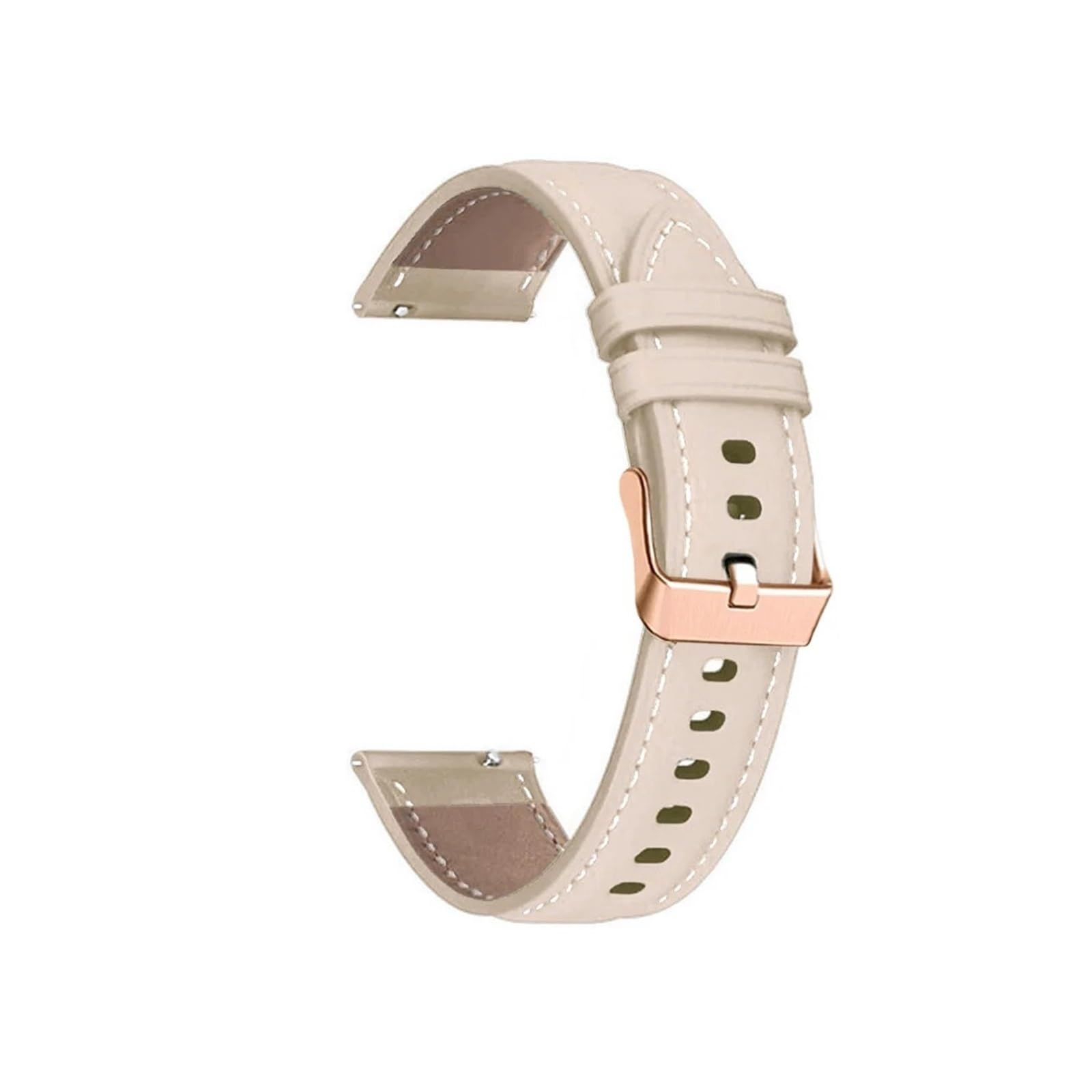 WUURAA 20mm Leather Strap For Garmin Vivomove Luxe/Trend/Style/Sport/HR/Vivomove 3 Band Bracelet For Venu SQ 2 Music Watchband(Color:Apricot,Size:20mm Vivomove Trend)