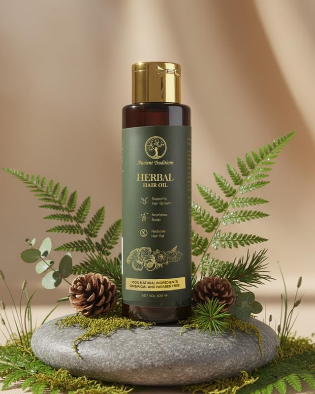 Image of Pure Herbal Hair Oil - For Hair Fall Control, Dandruff Control & Improved Hair Texture | 100ml
