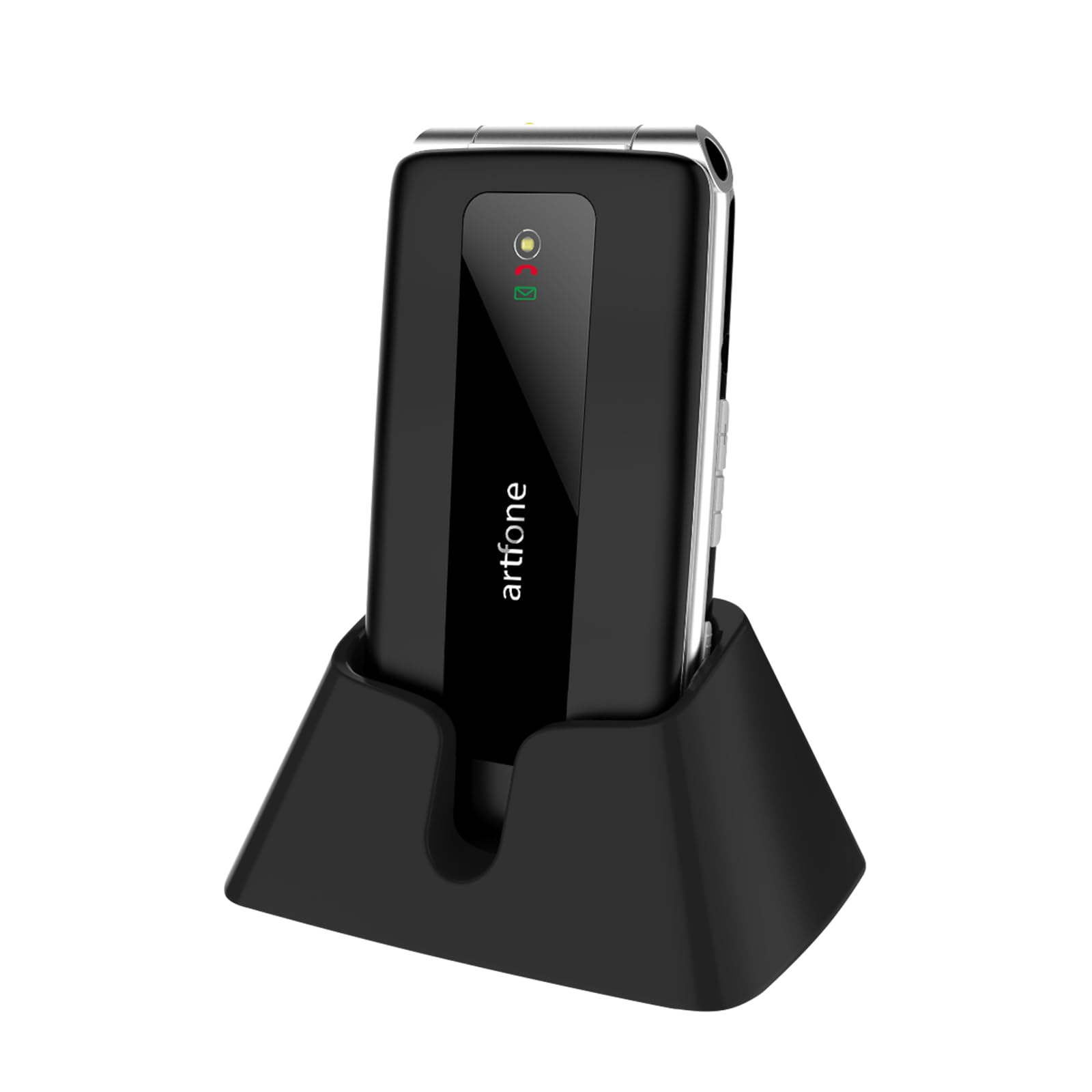 artfone F30 4G - Cellulare pieghevole senza contratto, tasti grandi, display a colori da 2,4 pollici, pulsante di emergenza SOS, stazione di ricarica, telefono cellulare per anziani, radio FM