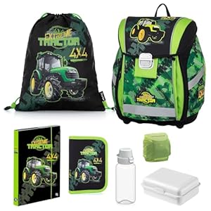 Familando 2025 Traktor Schultaschen-Set 8-teilig